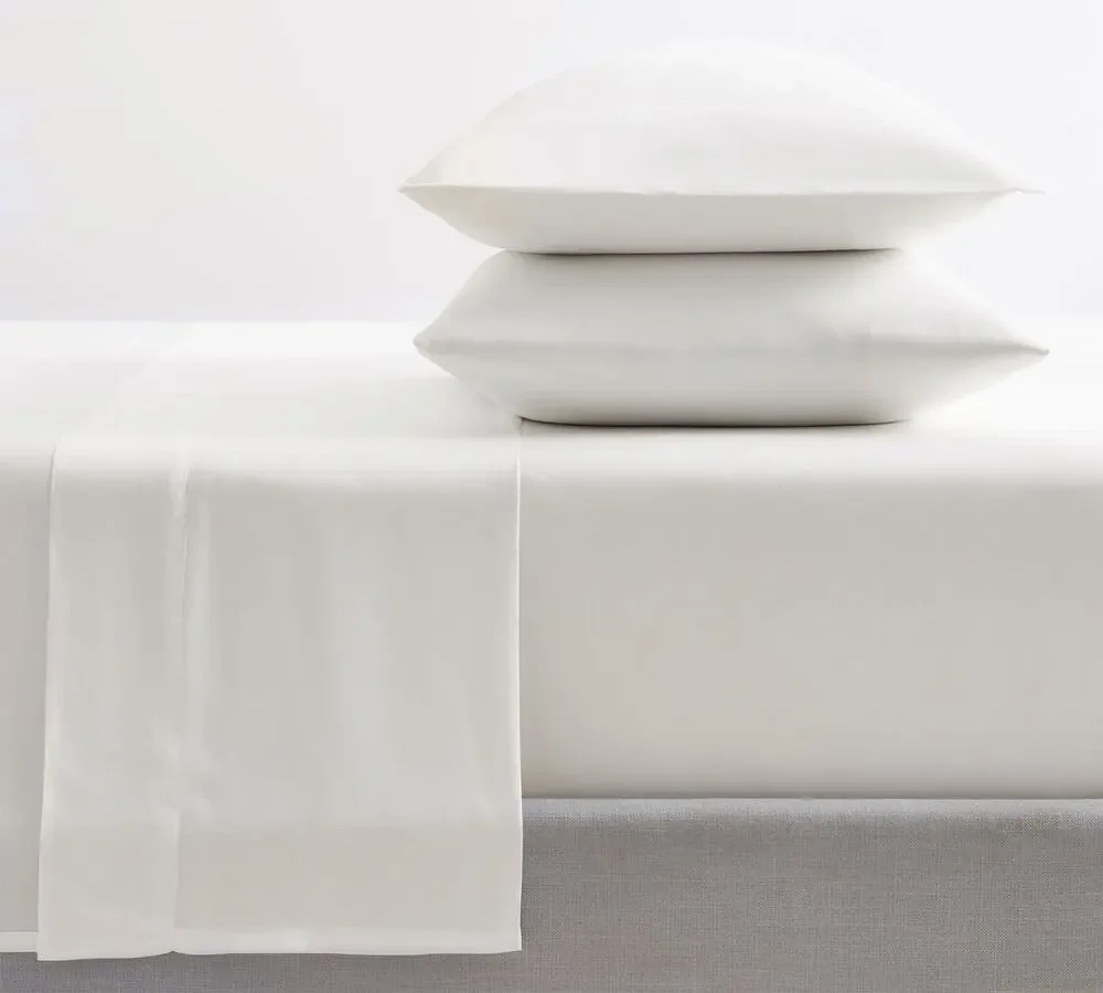 Pottery Barn White Tencel King Sheet Set